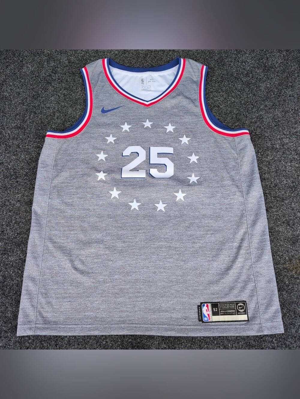 Philadelphia 76ers Jersey Adult 52 Extra Large Ben Simmons Nike City Swingman
